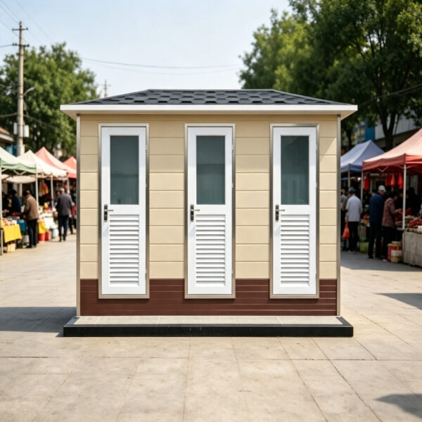 3‑cubicle Light Steel Mobile Public Toilet Ku Is 08 004 03