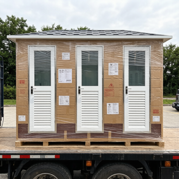3‑cubicle Light Steel Mobile Public Toilet Ku Is 08 004 04