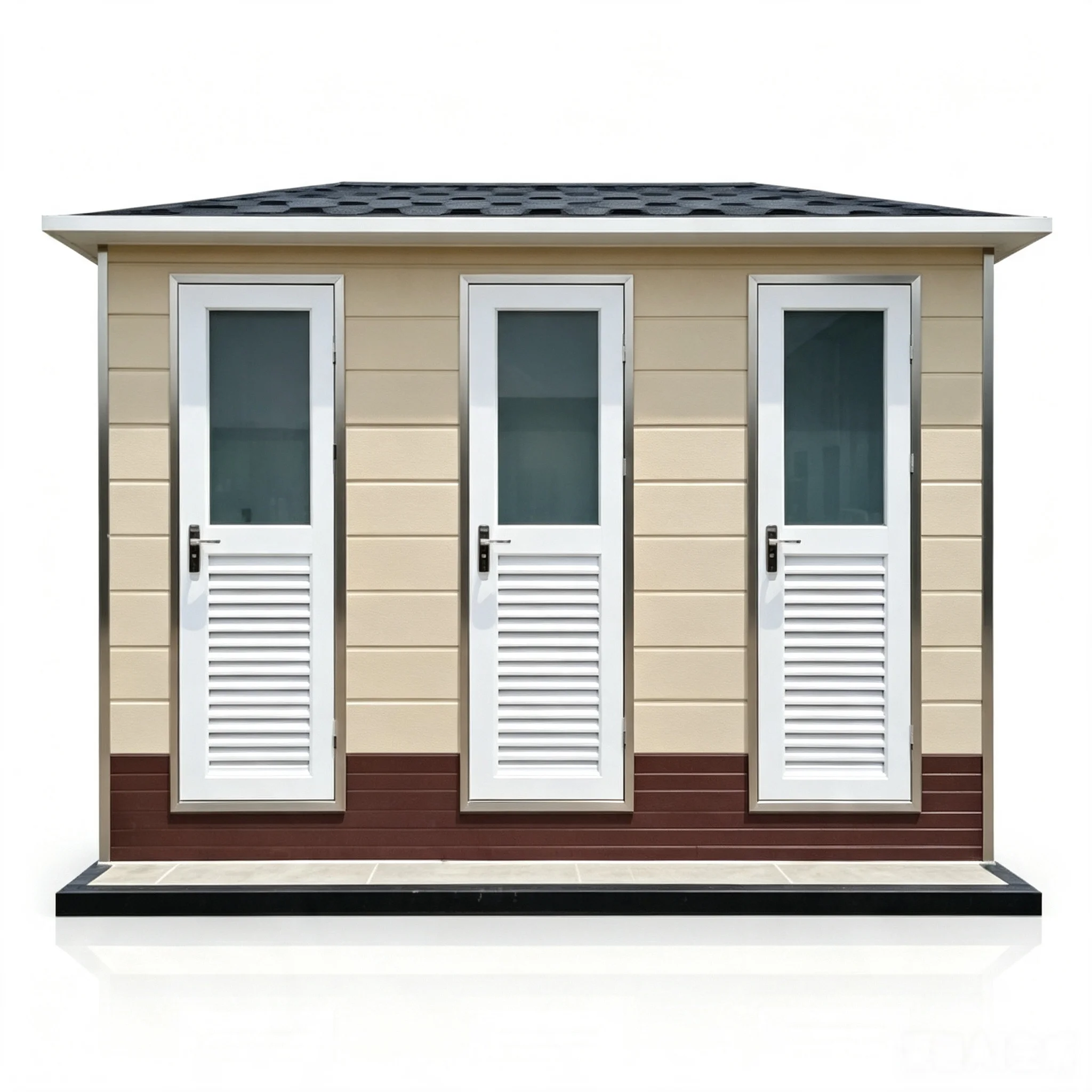 3‑Cubicle Light Steel Mobile Public Toilet KU-IS-08-004