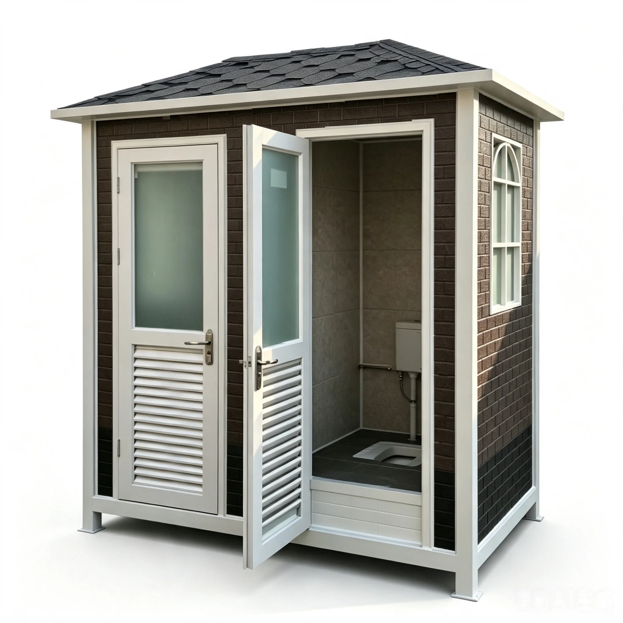 Dual‑Compartment Prefab Outdoor Portable Toilet KU-IS-08-003
