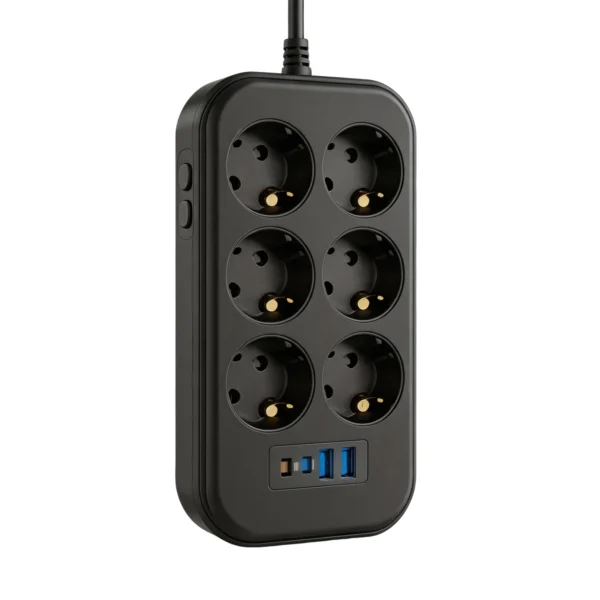 EU Standard Wired Non‑Smart Power Strip KU-HD-01-002