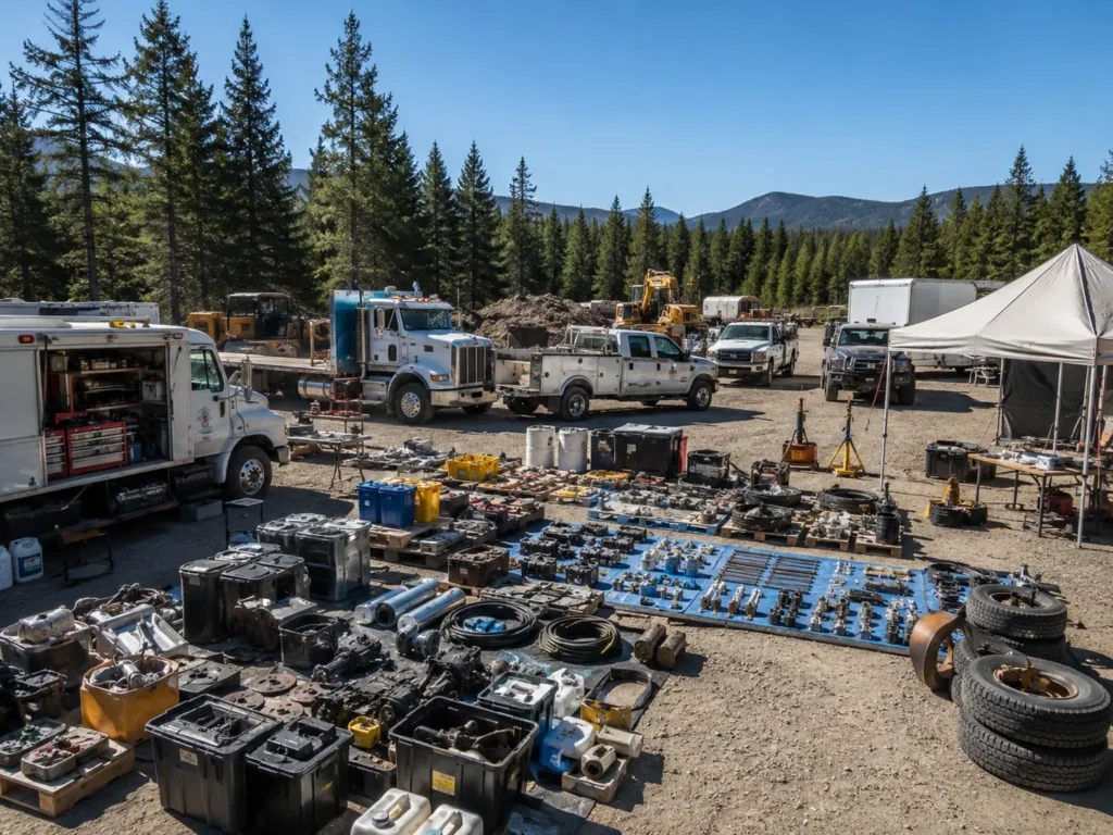 Forest Maintenance Camp And Equipment Assembly Area