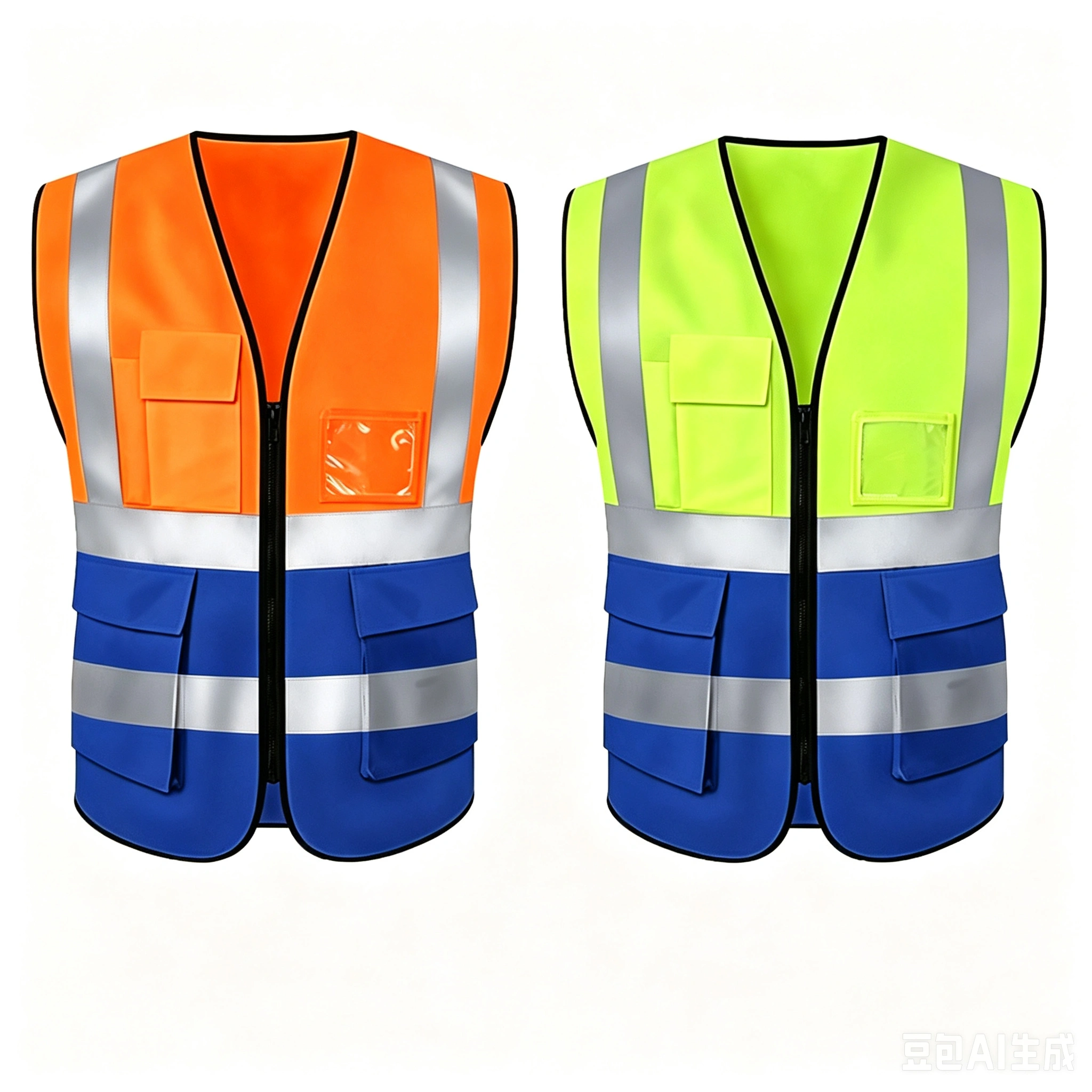 Multi-Pocket High-Visibility Reflective Safety Vest KU-IS-03-014