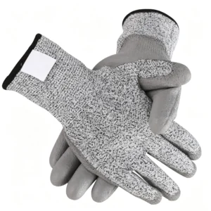 13-Gauge HPPE PU-Coated Cut-Resistant Work Gloves KU-IS-03-021