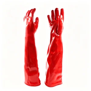 200°C Anti-Static PVC Heat-Resistant Gauntlet Gloves KU-IS-03-023