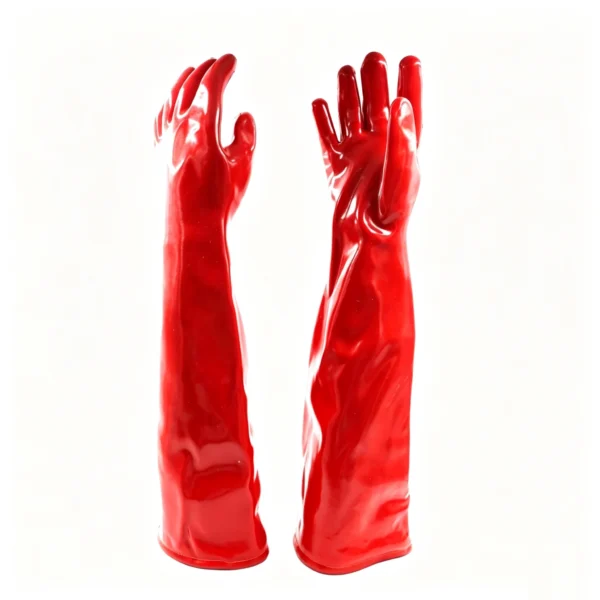 200°C Anti-Static PVC Heat-Resistant Gauntlet Gloves KU-IS-03-023