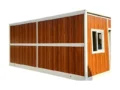 Wood Grain Printed X-type Standard Folding Container House KU‑IS‑05‑003