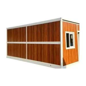 Wood Grain Printed X-type Standard Folding Container House KU‑IS‑05‑003