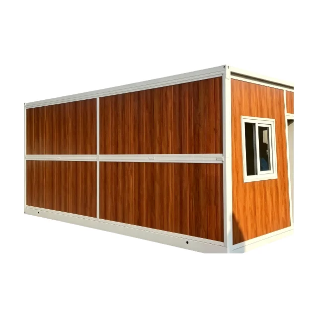 Wood Grain Printed X-type Standard Folding Container House KU‑IS‑05‑003
