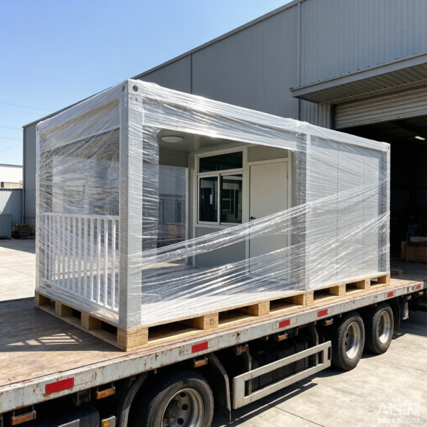 Light‑grey Single‑storey Light‑steel Emergency Shelter Ku Is 06 001 03