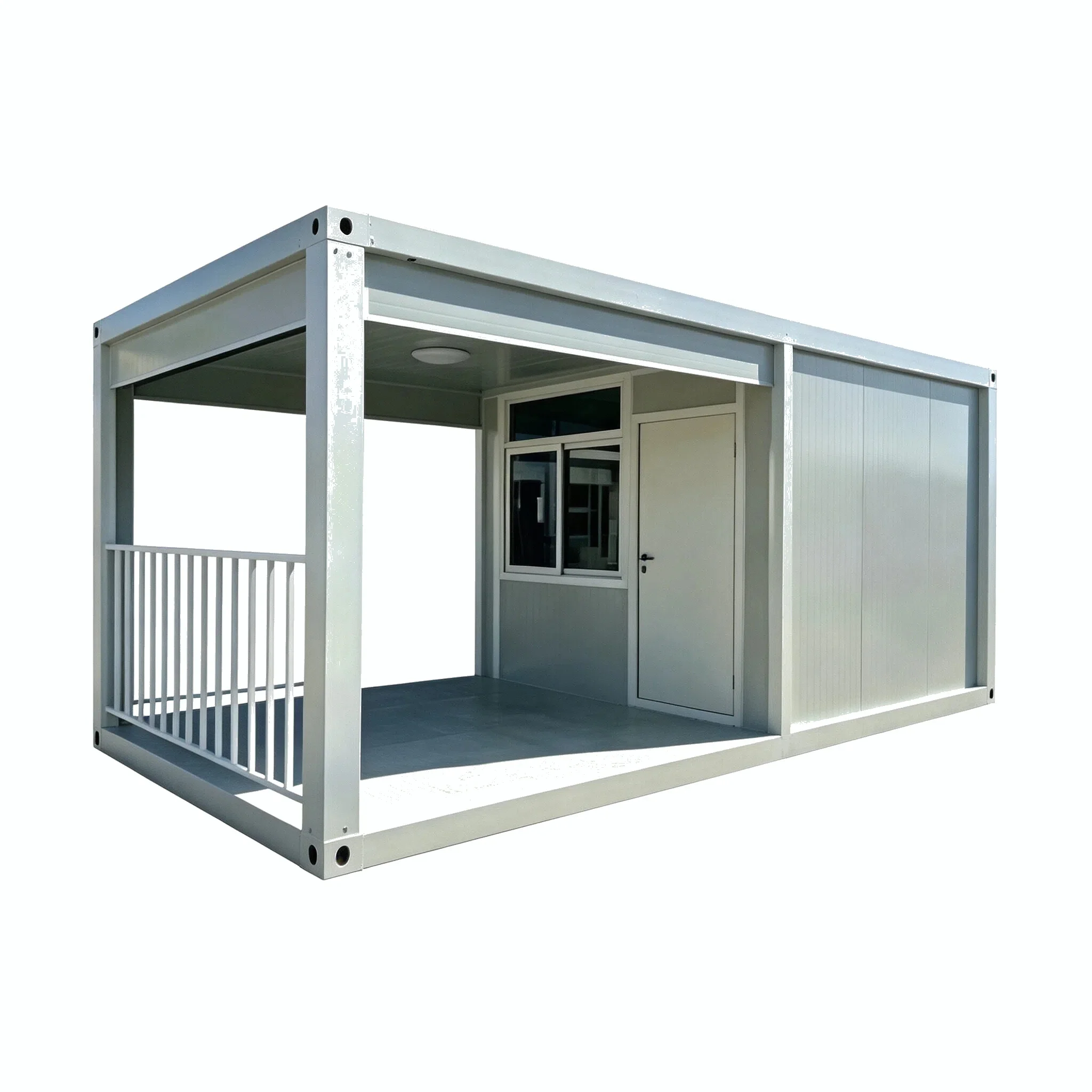 Light‑Grey Single‑Storey Light‑Steel Emergency Shelter KU-IS-06-001