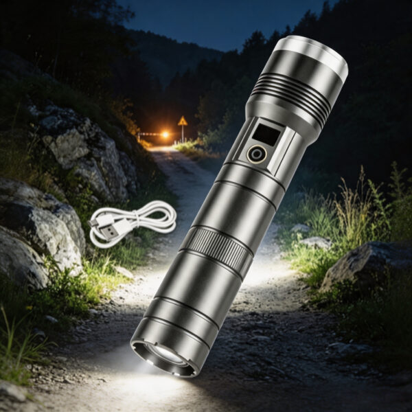 Rechargeable Digital Display Zoom Flashlight Ku Is 08 006 01