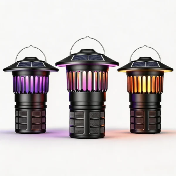 Solar‑Powered LED Mosquito Zapper Lantern KU-HD-04-010