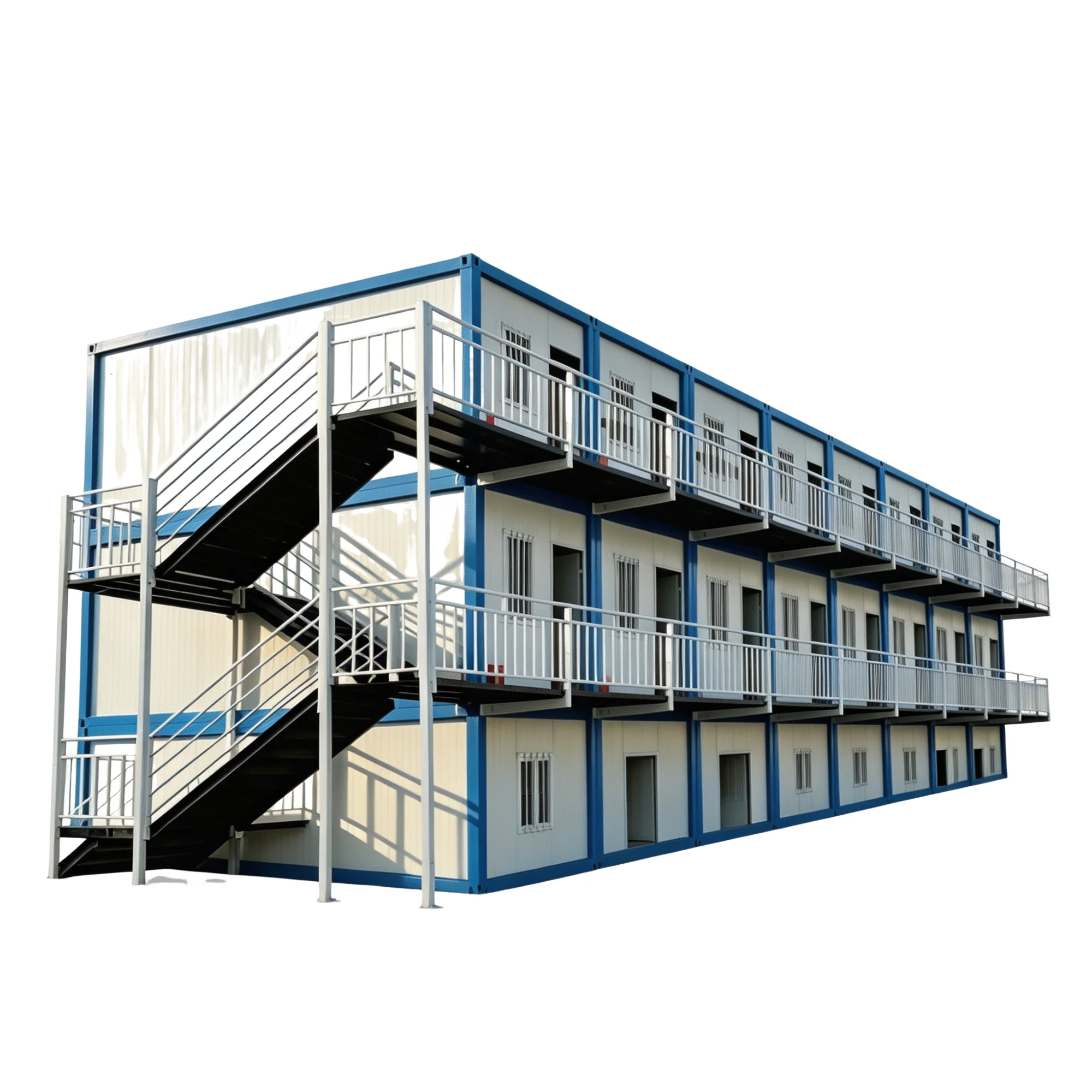 Two‑Storey Light‑Steel Modular Camp Building KU-IS-06-005