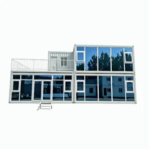Two‑Story Glass Curtain Wall Modular Container Office KU-IS-06-007