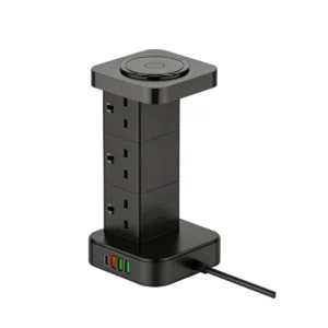 UK Standard Vertical Tower‑Type Non‑Smart Power Strip KU-HD-01-003