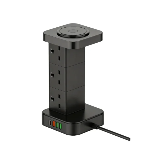 UK Standard Vertical Tower‑Type Non‑Smart Power Strip KU-HD-01-003