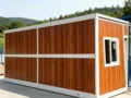 Wood Grain Printed X Type Standard Folding Container House Ku‑is‑05‑003 01