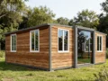 Wood‑grain 20ft Double‑wing Expandable Container House, Ku‑is‑05‑008 01