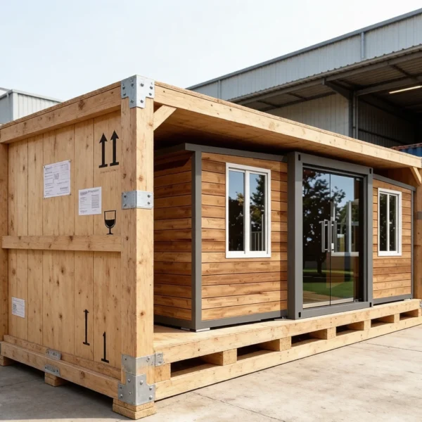 Wood‑grain 20ft Double‑wing Expandable Container House, Ku‑is‑05‑008 03