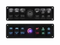 KU-FV-13-003 6-Gang 12V–24V Rocker Switch Panel with Digital Voltmeter