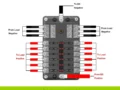KU-FV-14-002 12-Way Automotive Fuse Block with Negative Bus, LED Indicators and Cover