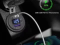 KU-FV-15-002 12V–24V USB-C PD 3.0 and USB-A QC 3.0 Charger Socket with Voltmeter and Power Switch