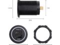 KU-FV-15-003 12–24V USB-C PD and USB-A QC 3.0 Car Charger Socket with Voltmeter and Power Switch