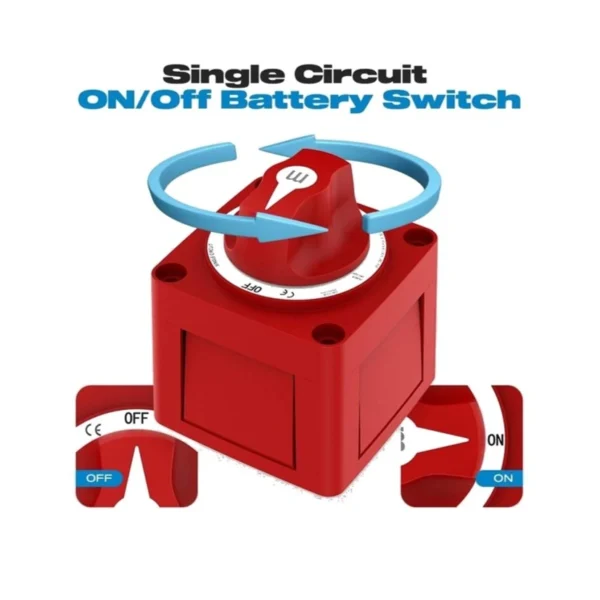 KU-FV-16-002 300A Battery Disconnect Switch for 12–48V Vehicles and Boats