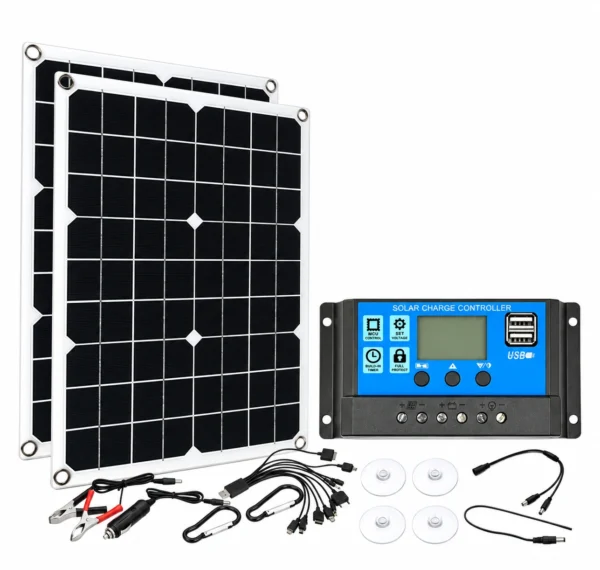 KU-OG-04-005 40W Dual Monocrystalline Solar Panel Kit with Charge Controller