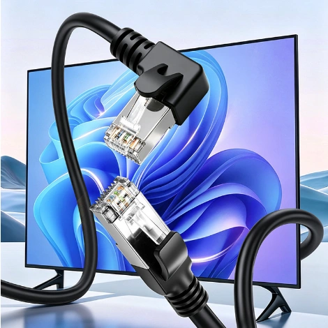 Cat6 Shielded Angled Ethernet Patch Cord Ku Is 10 003 02