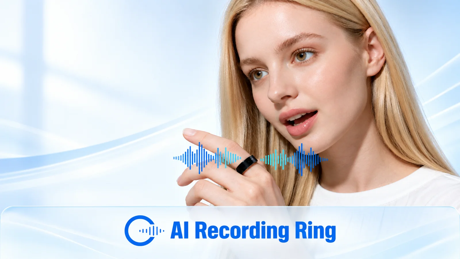 AI recording smart ring used for hands-free voice capture