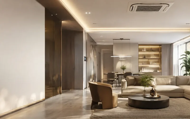 Modern, Cozy, And Luxurious Living Room Space.