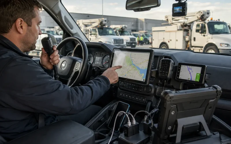 Onsite Communications Manager In Utility Command Vehicle